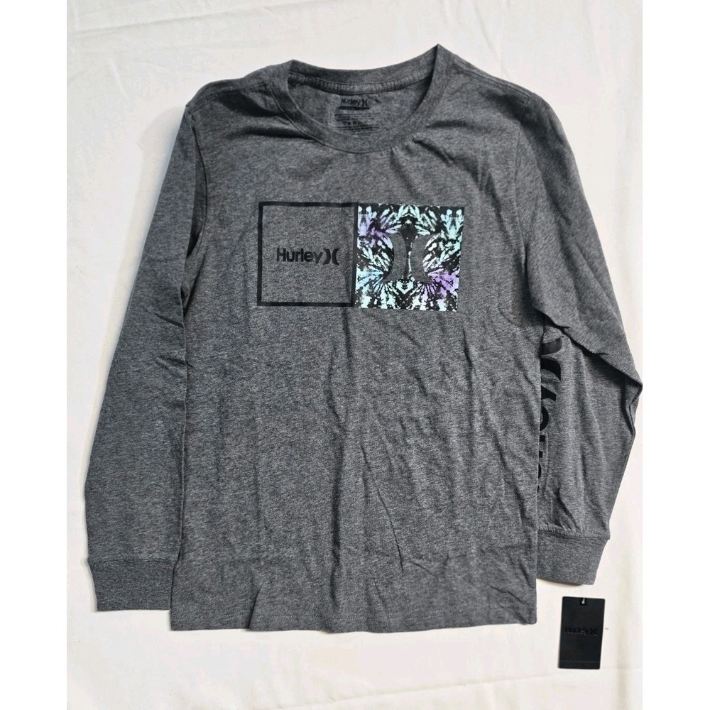 Hurley Shirt‎ Youth Large Gray Long Sleeve Skateboard Athletic Boy's
